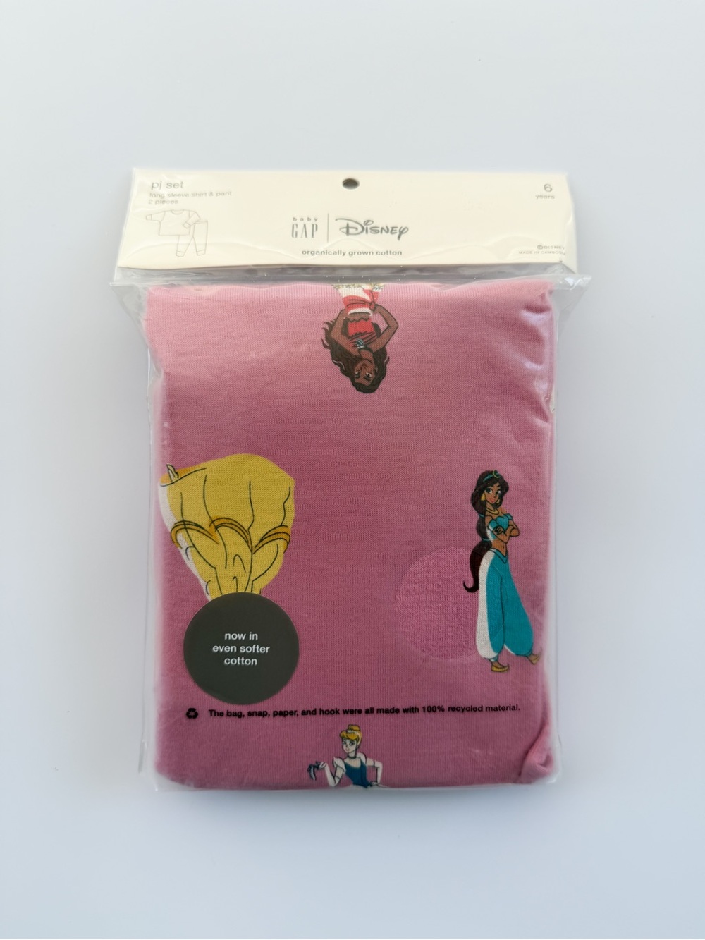 Gap Disney Pink Princess Pajama Set with Character Prints